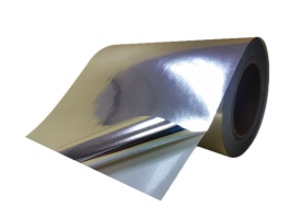 50mic gloss silver BOPP/hotmelt adhesive/140g white PEK liner